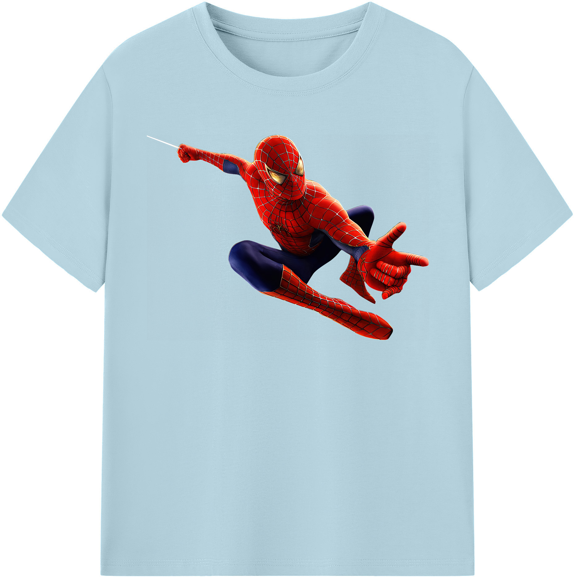 （画像用） Spider Man スパイダーマン 綿100％半袖Tシャツ（フロントプリント）